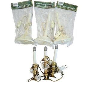 Vintage Corded Electric Christmas Candles Set‎ of 6